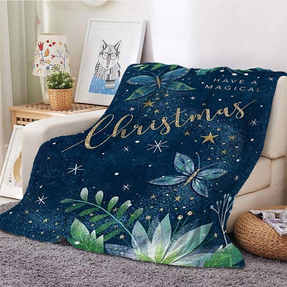 TMMDH Butterfly Plush Blanket, 130 x 150 cm