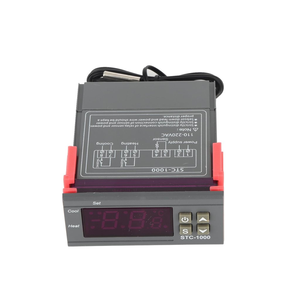 Digital Temperature Controller, Electric Thermostat, Temperature Sensor, 110-220 V for Aquariums and Terrariums