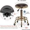 SBCGFY Retro Industrial Rolling Stool, 360° Swivel, 5 Wheels, Height-Adjustable, PU Leather Seat view 4