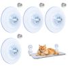 L&W BROS. 4-Pack Cat Window Perch Replacement Suction Cups, Holds up to 50 lb, Screw-On view 1