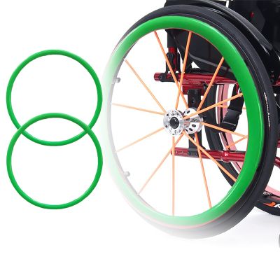 ITETONE 1 Pair Wheelchair Handrim Covers, 22-Inch Non-Slip Silicone Covers, Green