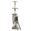 ShGaxin Cat Scratching Post with Sisal Poles 138 cm Gray view 4