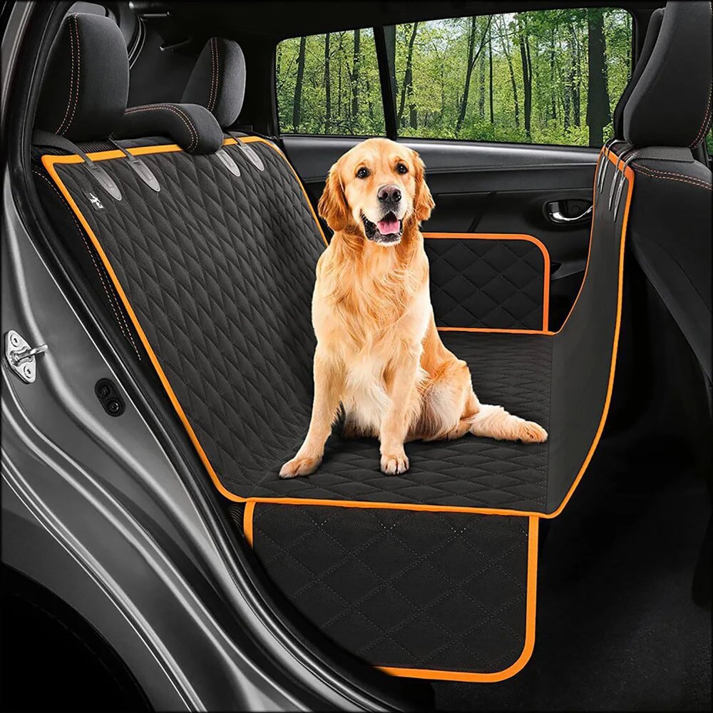 ZblLan Waterproof Dog Car Seat Cover for Toyota Corolla Sedan 2012–2018, Orange