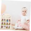 Cabilock Wooden First-Year Baby Photo Frame with Milestone Board, Khaki view 2