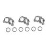 Happyyami 6-Piece Stainless Steel Bird Rings view 1