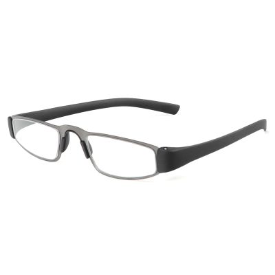 MMOWW Men's Blue-Light-Blocking Reading Glasses with Stainless Steel Metal Frame
