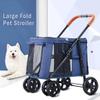 Large Dog Stroller, Foldable Pet Travel Wagon with 4 Wheels view 2