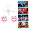 Halloween Party Rhinestone Chest Jewelry, 2 Sets, Pink view 3