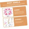 Halloween Party Rhinestone Chest Jewelry, 2 Sets, Pink view 4