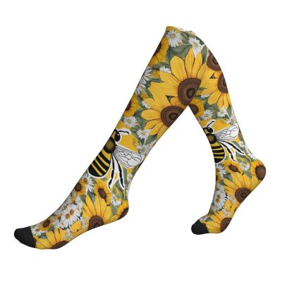 Jaywis Bee & Sunflowers Women's and Men's Compression Socks, 15–20 mmHg