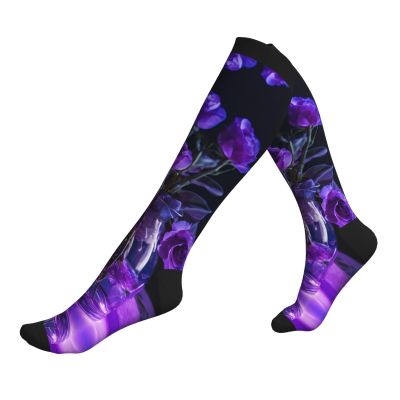 Jaywis Purple Beauty Butterfly Compression Socks, 15–20 mmHg
