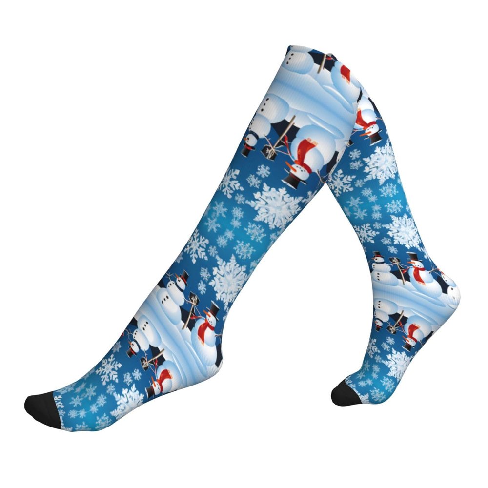 Jaywis Winter Snowman 15–20 mmHg Compression Socks for Women and Men