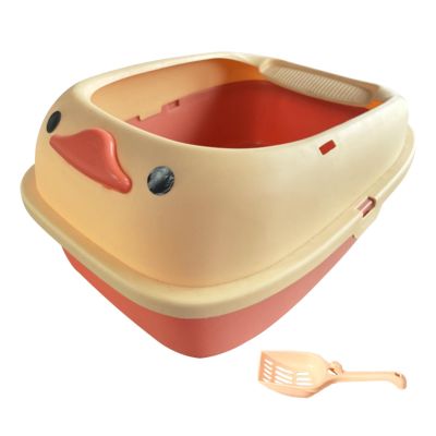 PP High-Sided Open Cat Litter Box | Ventilated Cat Toilet