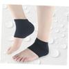 Gel Heel Socks, Size L, Nylon, Black view 2