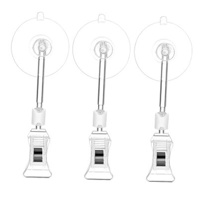 Milisten 3-Pack Suction Cups with Clips for Aquarium Accessories