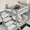 Bunk Bed for Small, Medium, and Large Dogs with Removable Double-Layer Pet Bed and Stairs view 3