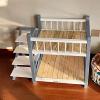 Bunk Bed for Small, Medium, and Large Dogs with Removable Double-Layer Pet Bed and Stairs view 4