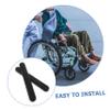 Wheelchair Armrest Pads, 1 Pair, Black, PU/ABS view 3