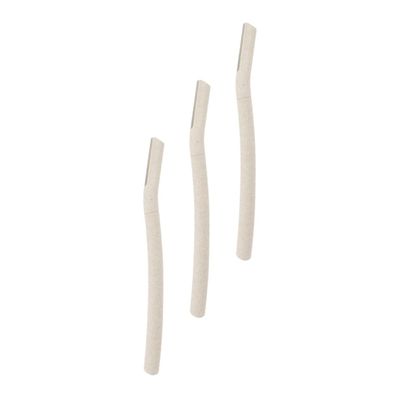 Baluue 3-Piece Compact Stainless Steel Eyebrow Razors