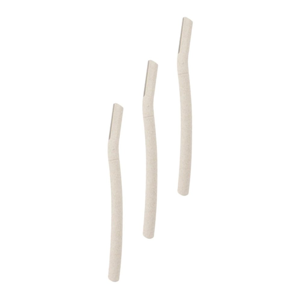 Baluue 3-Piece Compact Stainless Steel Eyebrow Razors