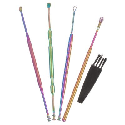 Earwax Remover Set, Stainless Steel and Plastic, 1 Set