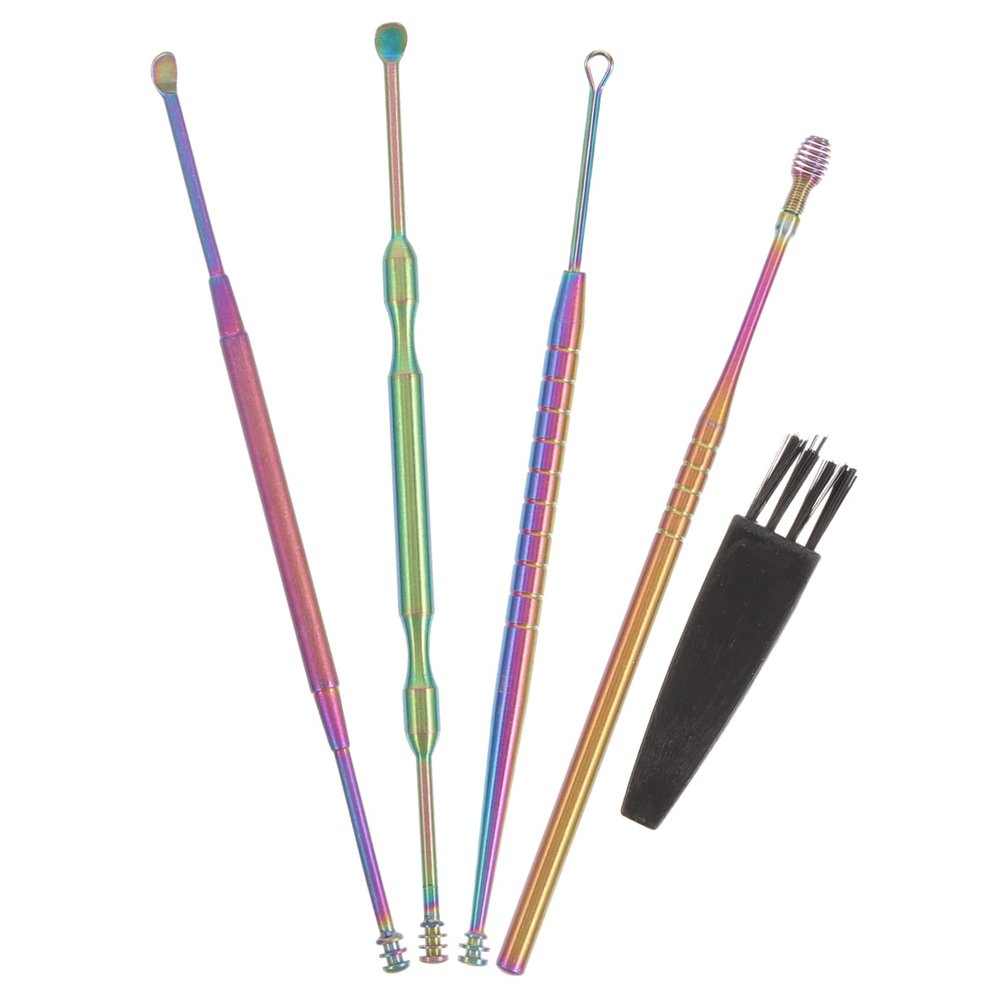 Earwax Remover Set, Stainless Steel and Plastic, 1 Set