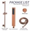 QTYQWC Rose Gold Square Universal G1/2-Inch Wall-Mounted Handheld Shower Head view 3