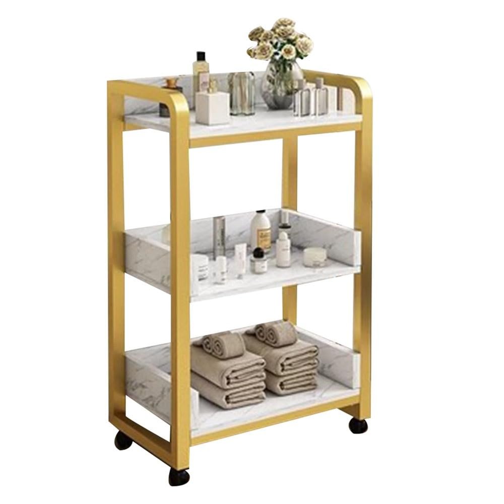 Salon Storage Cart with Drawer and Cabinet