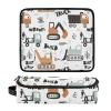 Hand-Drawn Trucks Hair Tool Travel Bag with Heat-Resistant Mat view 3