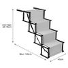 Foldable Dog Car Ramp, Dog Stairs, Adjustable Size, Max. Load 75 kg, Max. Size 139 × 45 × 76 cm (Gray) view 2