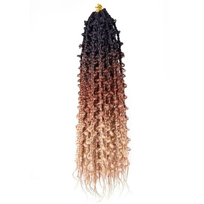 24" Butterfly Box Braid Crochet Hair Ponytail Extension, 6 Packs