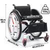 Lightweight Aluminum Sport Wheelchair with Hand Brakes and Quick-Release Rear Wheels (40 cm/15.7 in, Soft Backrest) view 2