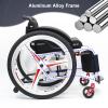 Lightweight Aluminum Sport Wheelchair with Hand Brakes and Quick-Release Rear Wheels (40 cm/15.7 in, Soft Backrest) view 4