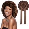 Catelves Satin Sleep Bonnet for Long Hair, Adjustable, Brown view 1