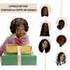 Catelves Satin Sleep Bonnet for Long Hair, Adjustable, Brown view 3