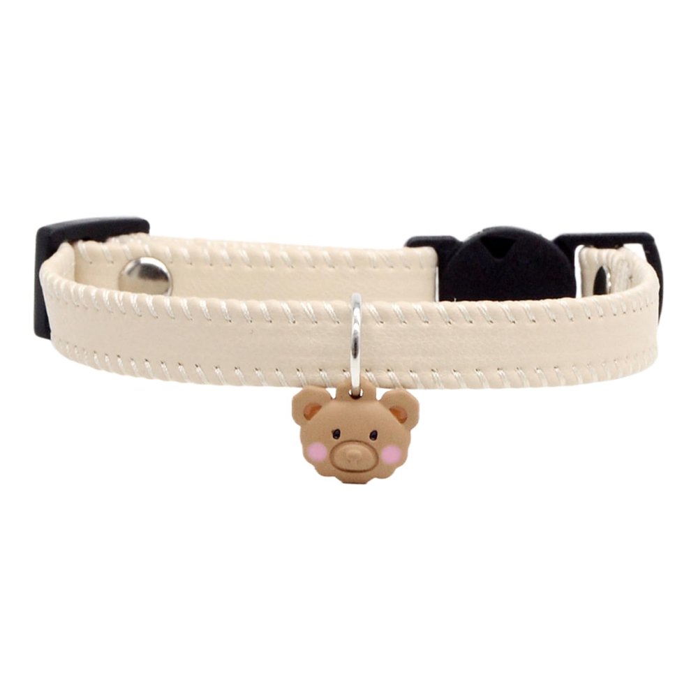 Adjustable Kitten Collar with Bear Pendant
