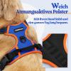rabbitgoo No-Pull Dog Harness for Large Dogs with Handle, XL, Blue & Orange view 3