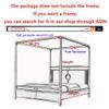 ILNCQLPM Bed Tent and Canopy Curtain with 4 Corner Posts, Princess Bedroom Décor for Twin/Full/King/Queen Beds (Pink, California King) view 3