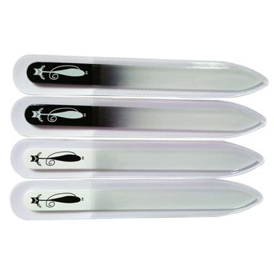 2-Piece Double-Sided Glass Nail File Set for Manicures