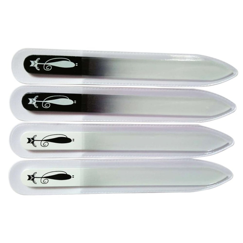 2-Piece Double-Sided Glass Nail File Set for Manicures