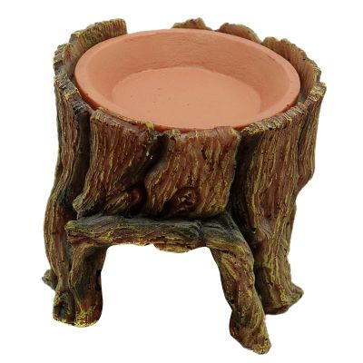 Yfenglhiry Stump-Shaped Hide for Reptiles, Terrarium Cave and Water Dispenser