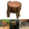 Yfenglhiry Stump-Shaped Hide for Reptiles, Terrarium Cave and Water Dispenser view 2