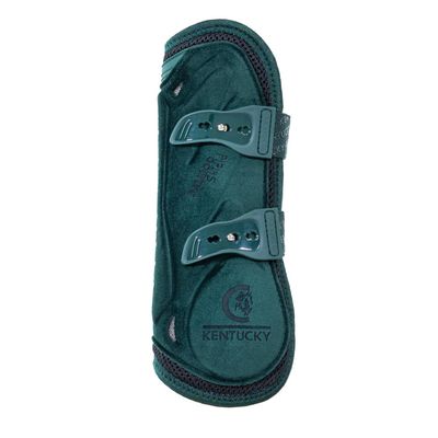 Kentucky Bamboo Elastic Velvet Tendon Boots, Dark Green, S