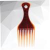 Plastic Hair Comb with Wide Teeth, Coffee, Salon view 3