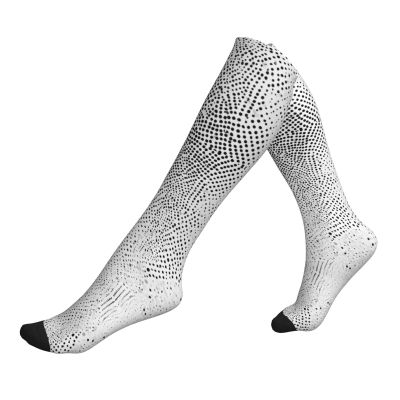 Jaywis Black and White Dot Compression Socks for Women and Men, 15–20 mmHg