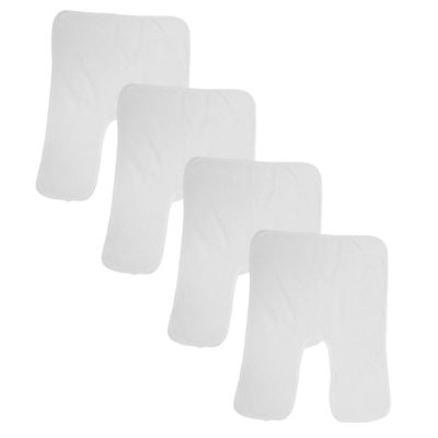 Split Face Towels, Coral Fleece, White, for Treatments