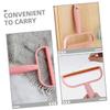 Baluue Manual Lint Remover for Clothing and Carpets, Double-Sided Plastic Fabric Scraper, Portable, Reusable, Pink view 4