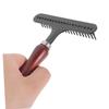 Dog Grooming Comb with Stainless Steel Teeth and Ergonomic Wooden Handle view 4