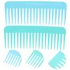 Baluue Wide-Tooth Comb, Fashionable Plastic Handle, 2-Pack, Gently Detangles Hair and Adds Volume, Portable for Home and Salon view 3