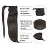 Curly Ponytail Extension, Long Straight Wrap-Around Hairpiece, Brazilian Remy Hair, Clip-In view 2